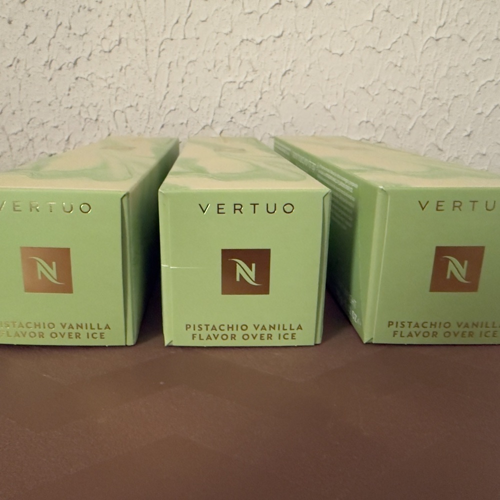 NEW Pistachio Vanilla Flavor Over Ice Nespresso Vertuo Pods (3 boxes of 10)